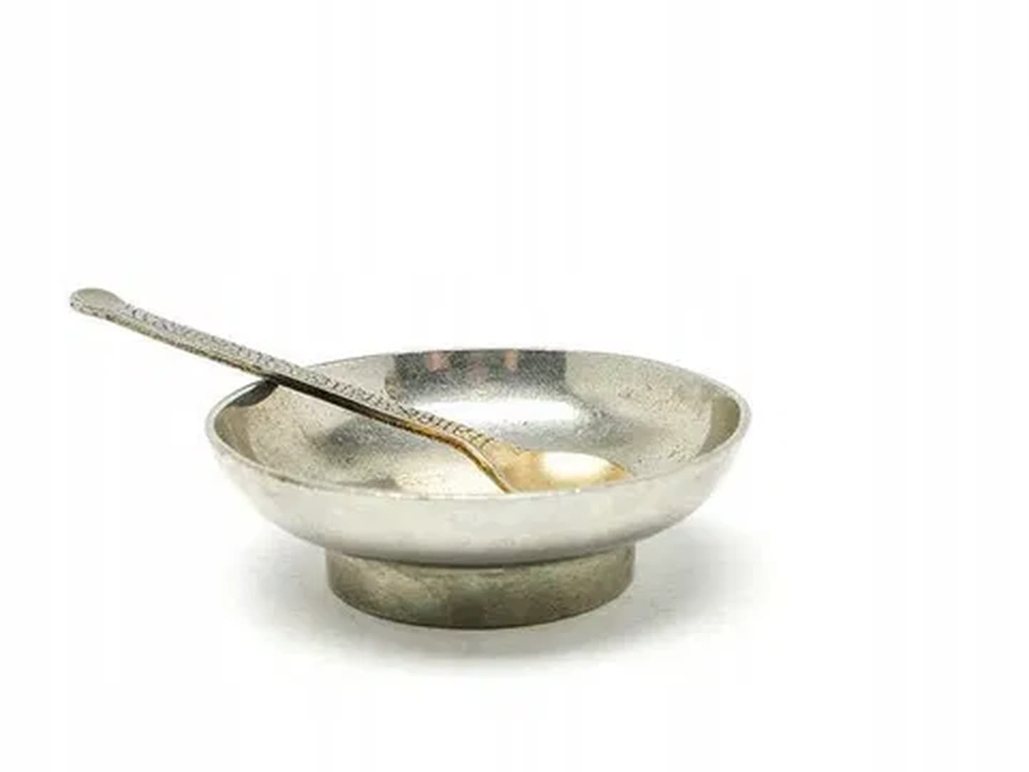 Solniczka Art Deco, mosiądz niklowany, Krupp-Berndorf, Niemcy, lata 30. - 182801