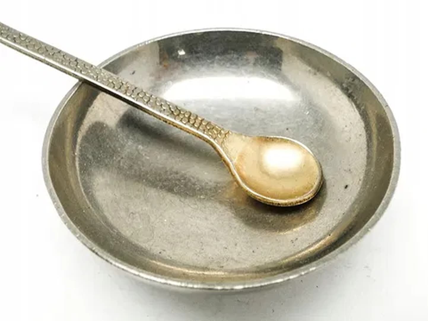 Solniczka Art Deco, mosiądz niklowany, Krupp-Berndorf, Niemcy, lata 30. - 182804