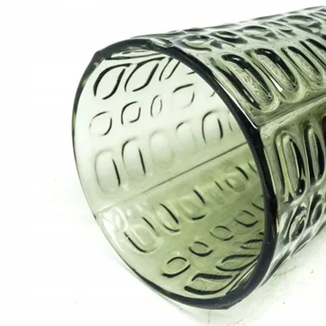 Modernism vase, green glass, Ząbkowice, Poland, 1970s. - 182821