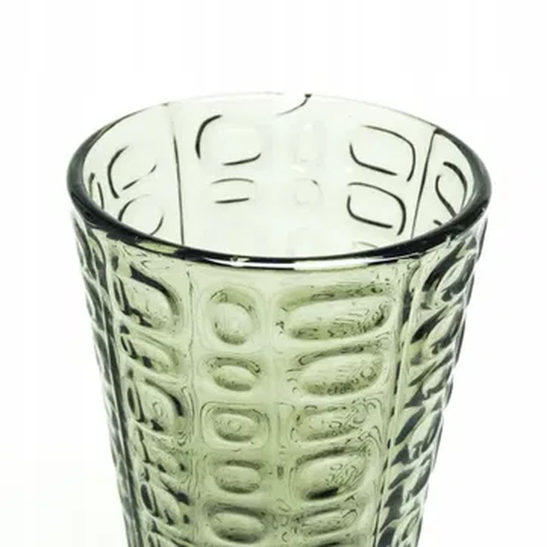 Modernism vase, green glass, Ząbkowice, Poland, 1970s. - 182820