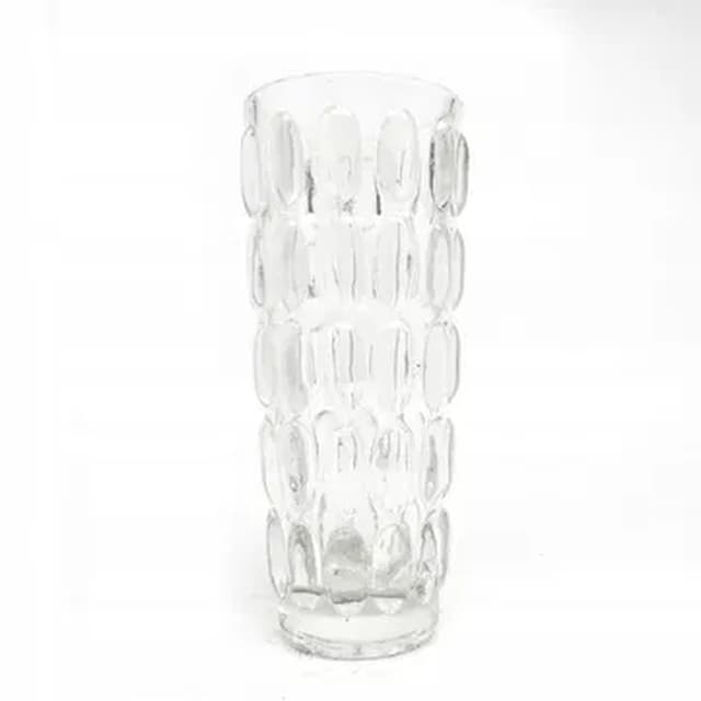 Fasolki vase, transparent pressed glass, HSG Ząbkowice, Poland, 1970s. - DIMENSION