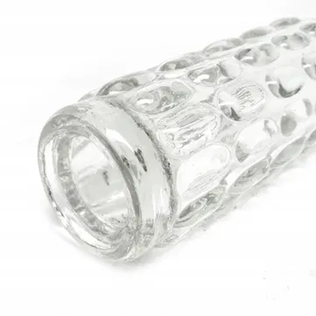 Fasolki vase, transparent pressed glass, HSG Ząbkowice, Poland, 1970s. - 182834