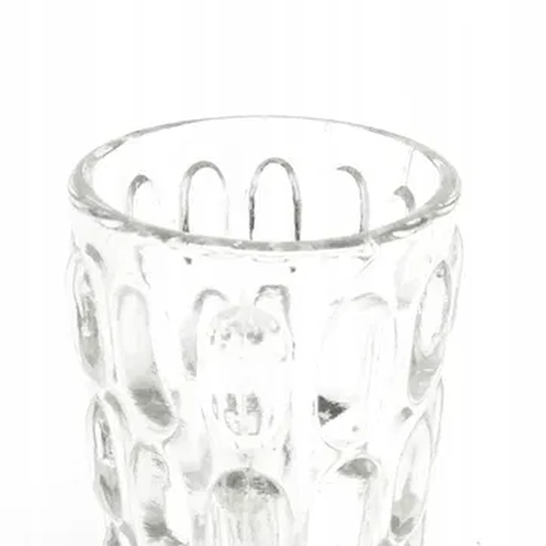 Fasolki vase, transparent pressed glass, HSG Ząbkowice, Poland, 1970s. - 182831