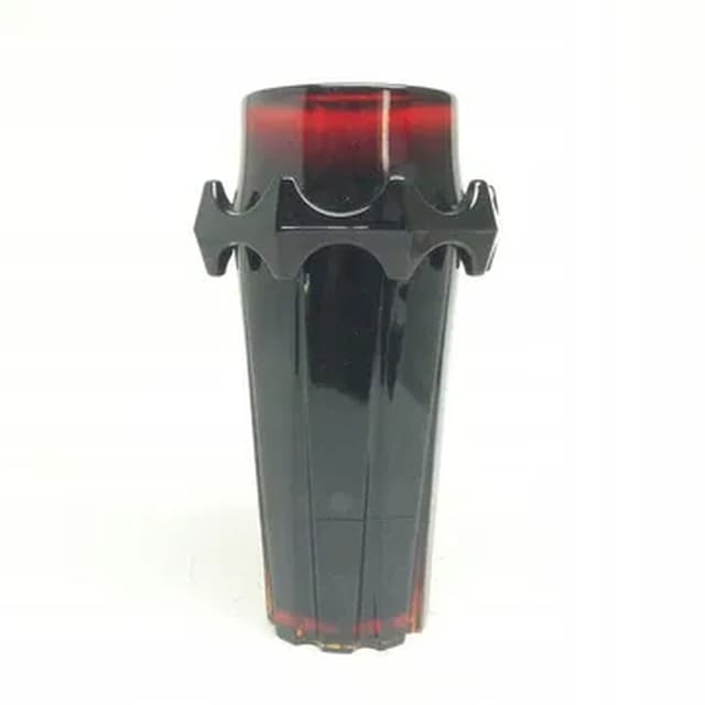 Diatret vase Mid-century modern, maroon soda glass, by J. S. Drosd, Ząbkowice, Poland, 1970s. - DIMENSION