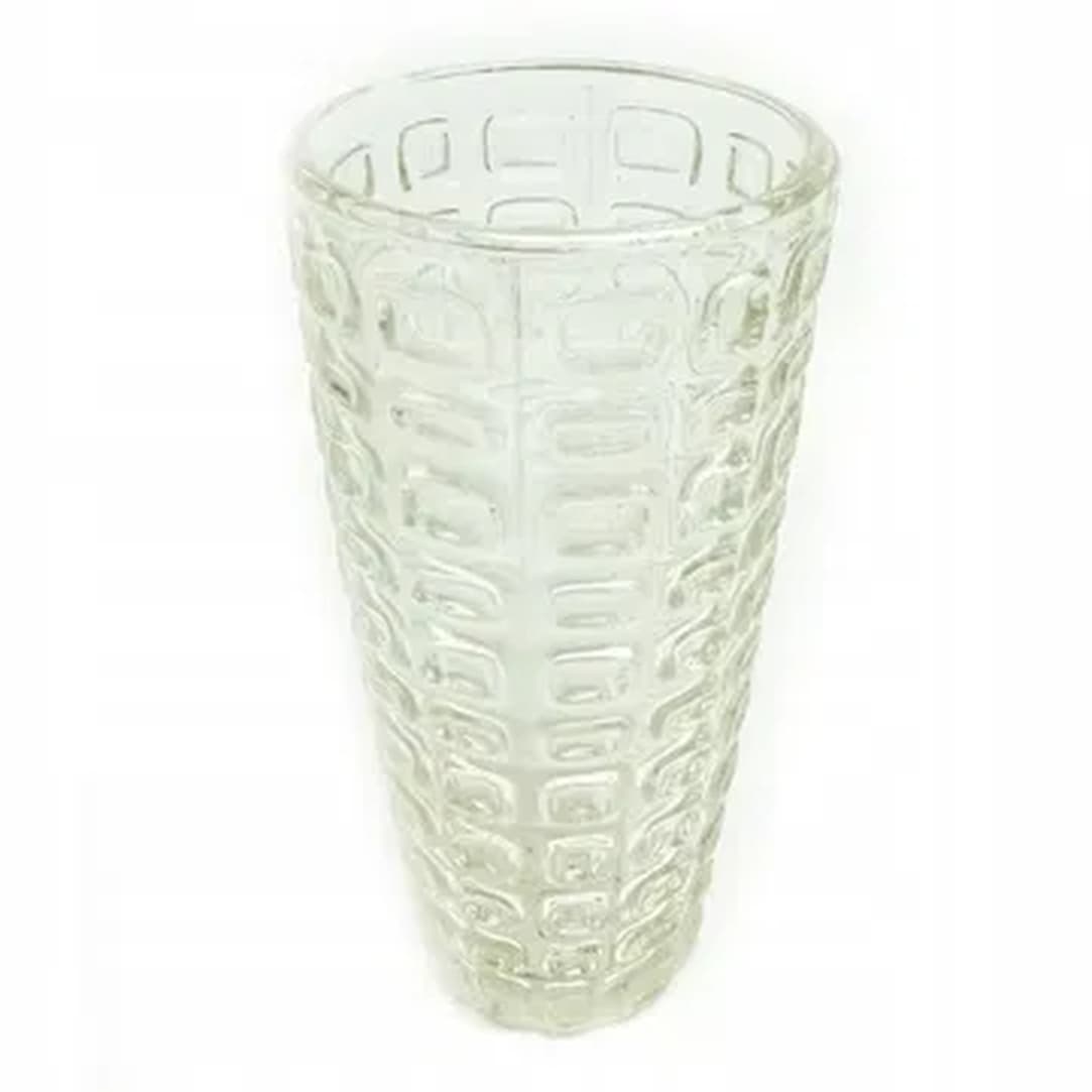 Vulkany vase, mid-century modern, olive soda glass, by J.S. Drost, Poland, 1970s. - 182883