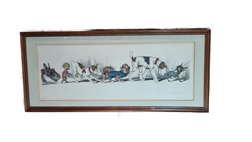 Litografia, multikolor, proj. B. O’Klein, Francja, lata 50.