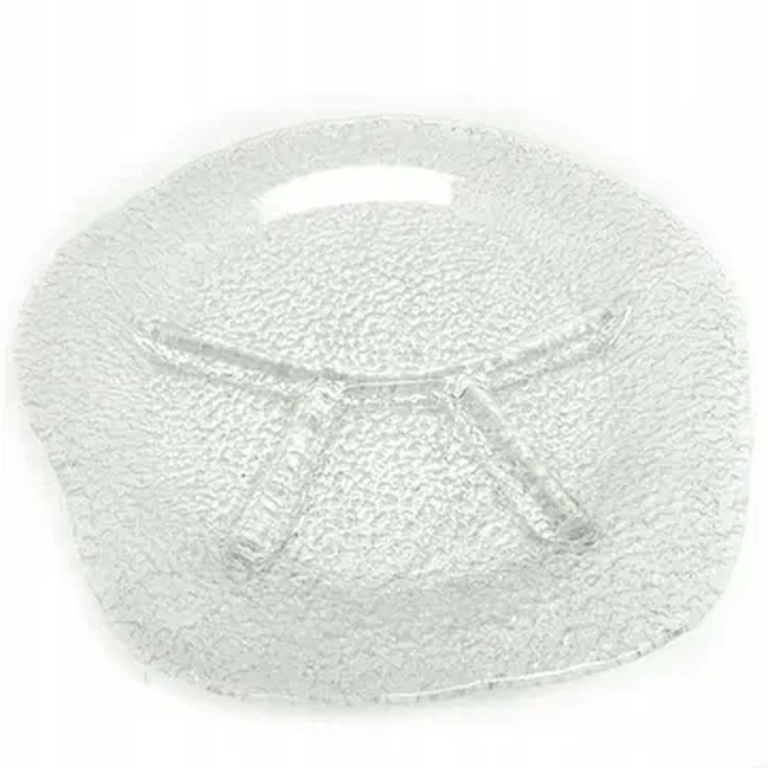 Appetizer platter, mid-century modern, sodalime glass, by J. S. Drost, Ząbkowice, Poland, 1970s.