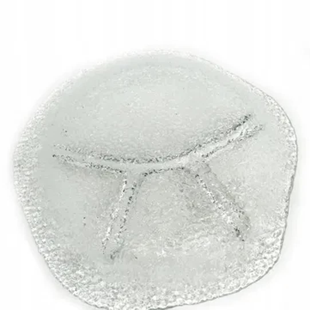 Appetizer platter, mid-century modern, rosalin glass, by J.S. Drost, Ząbkowice, Poland, 1970s. - 183004