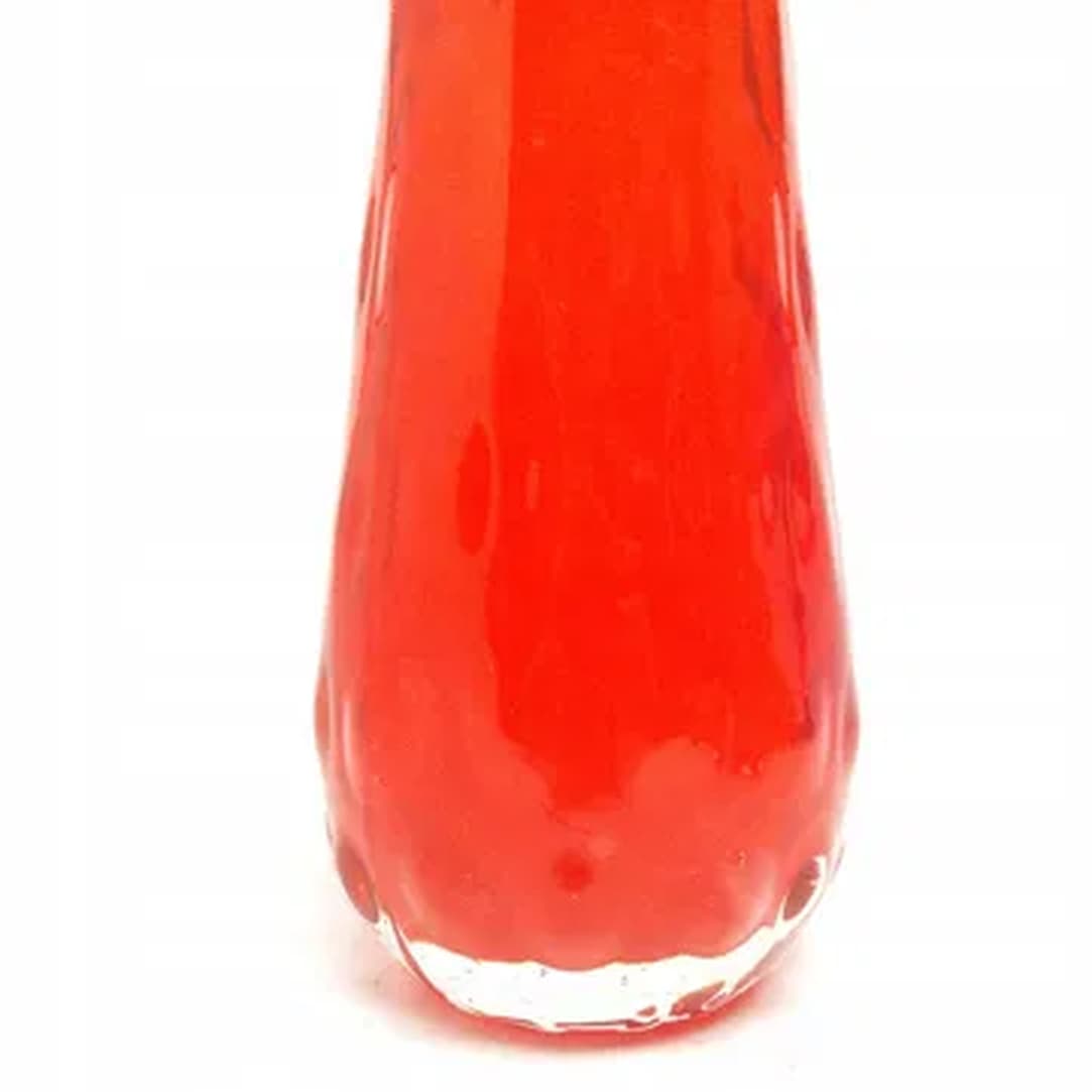 Wazon Fasolka, Mid-century modern, szkło czerwone, Ząbkowice, Polska, lata 70. - 183028