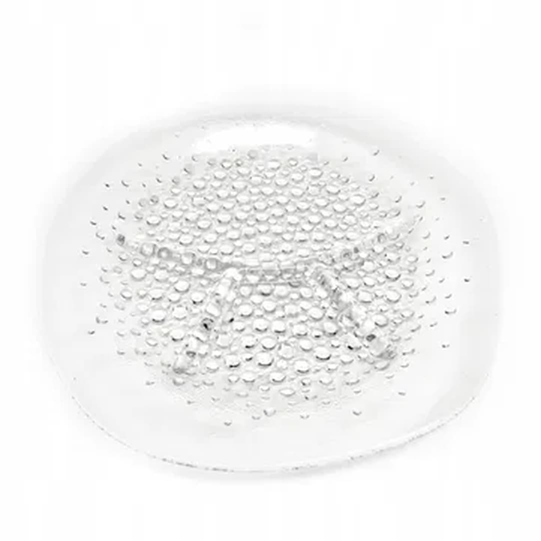 Serving platter Modernism, pressed glass, by J.S. Drost, HSG Ząbkowice, Poland, 1970s.