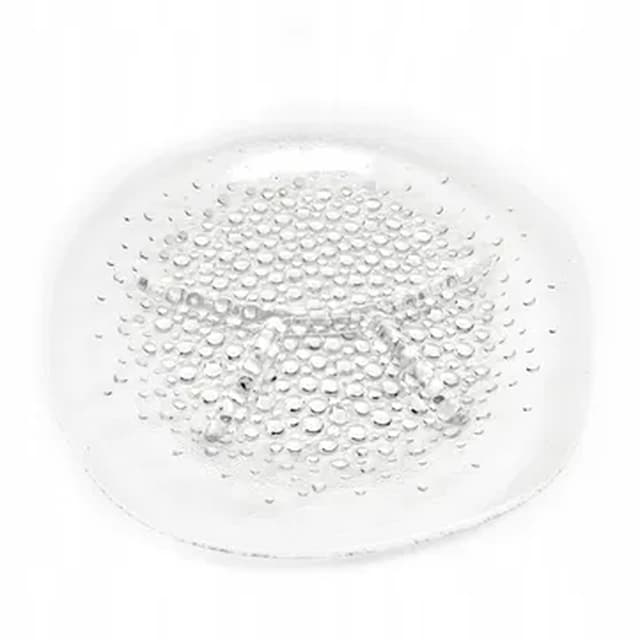 Serving platter Modernism, pressed glass, by J.S. Drost, HSG Ząbkowice, Poland, 1970s. - DIMENSION