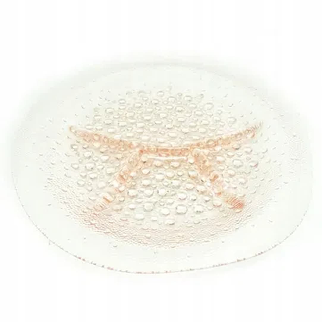 Appetizer platter Polish Modernism, rosaline glass, Ząbkowice, Poland, 1970s. - 183074