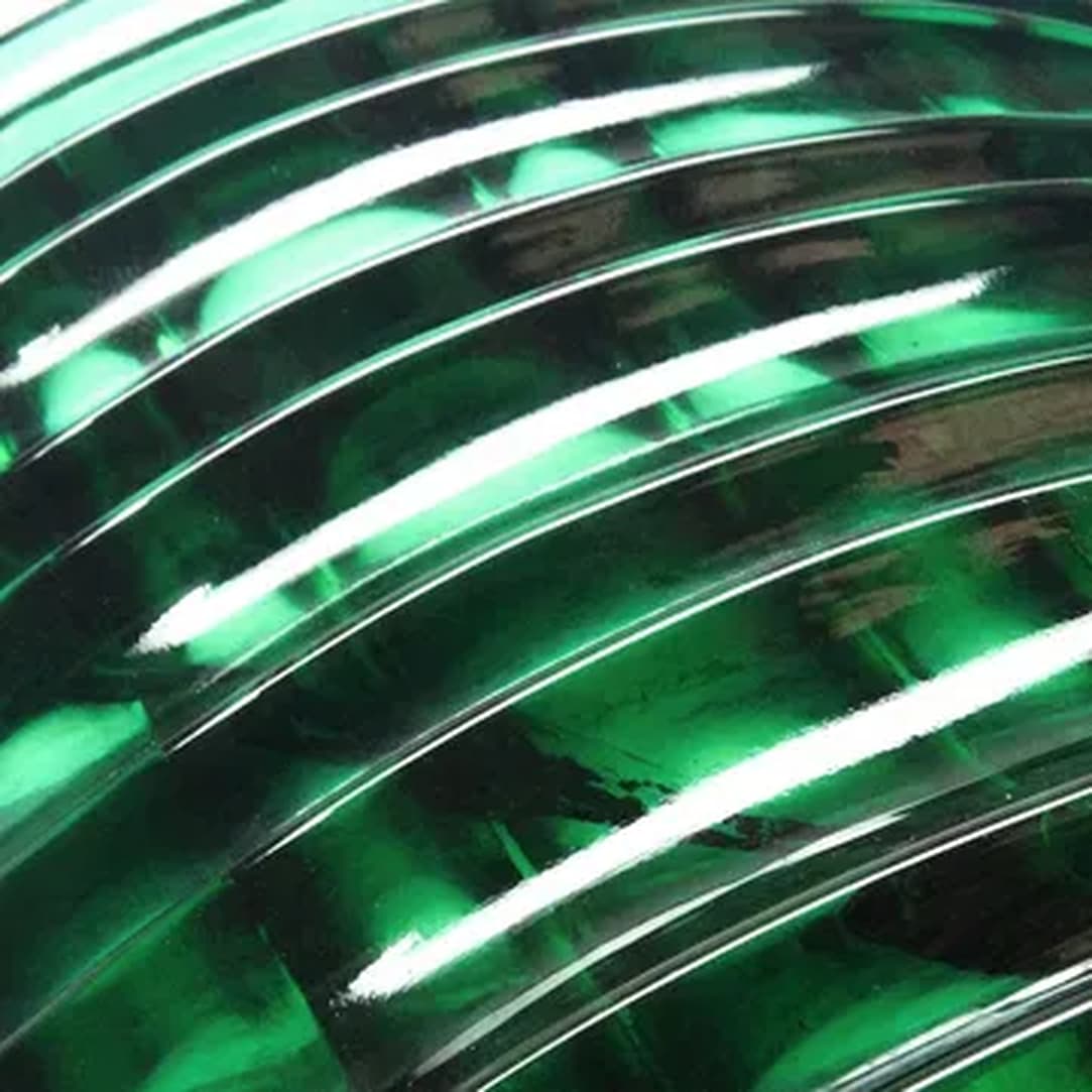 Optical vase, mid-century modern, transparent glass, by J. Drost, Ząbkowice, Poland, 1970s. - 183098