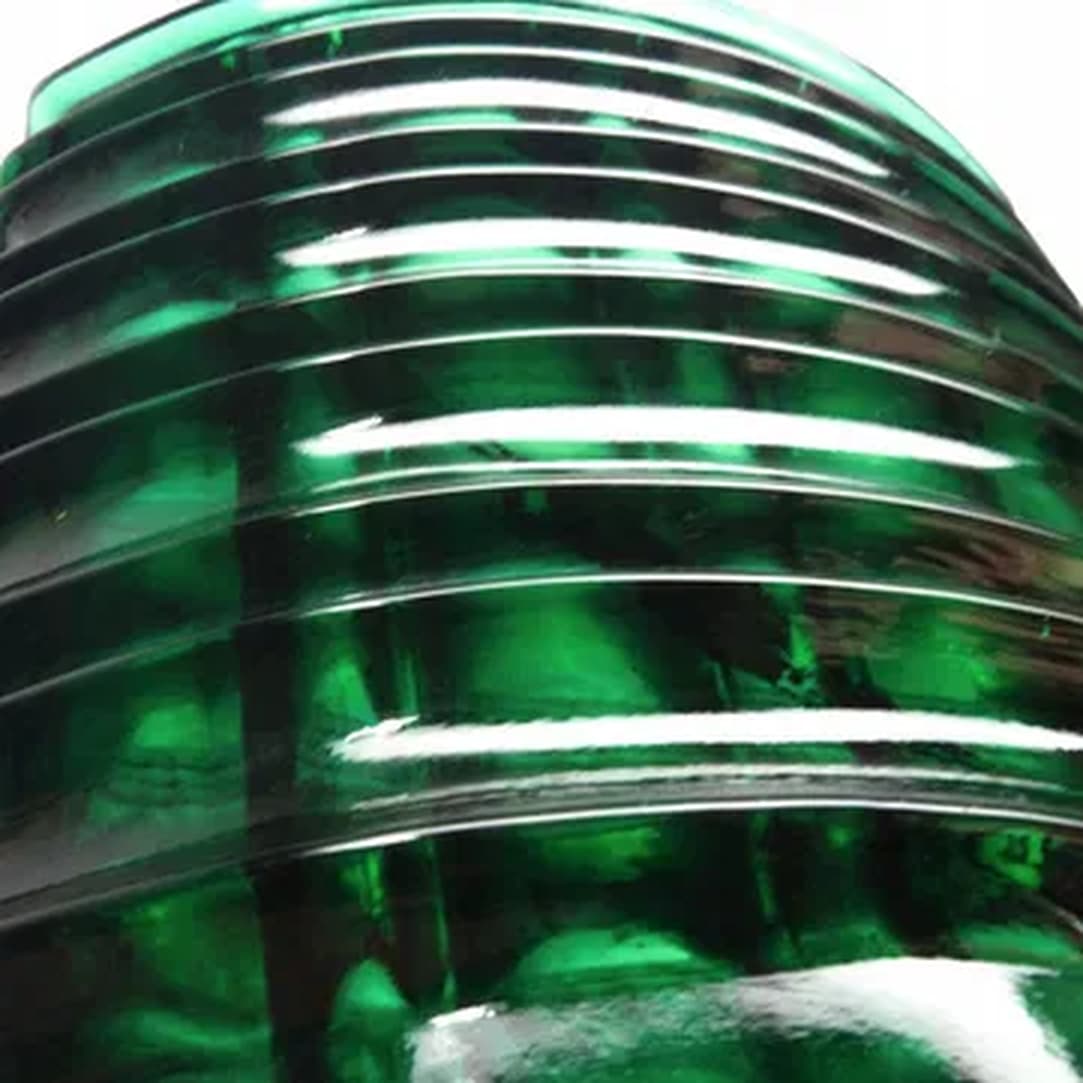 Optical vase, mid-century modern, transparent glass, by J. Drost, Ząbkowice, Poland, 1970s. - 183090