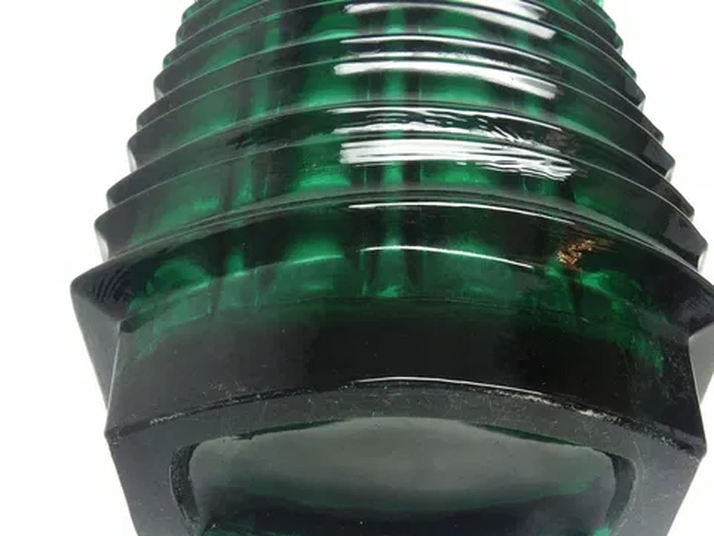 Optical vase, mid-century modern, transparent glass, by J. Drost, Ząbkowice, Poland, 1970s. - 183093