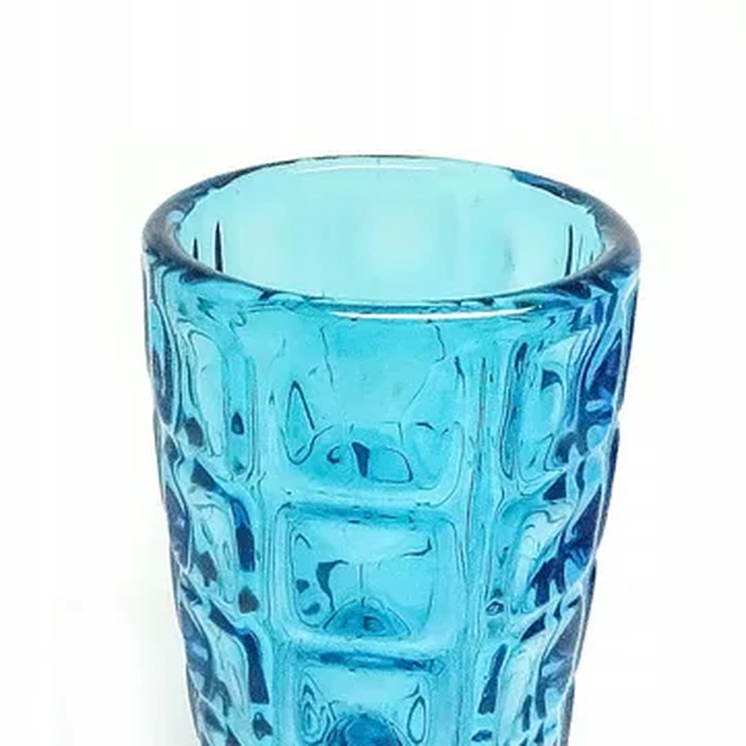 Envelope vase, Mid-century modern, blue glass, Ząbkowice, Poland, 1970s. - 183160