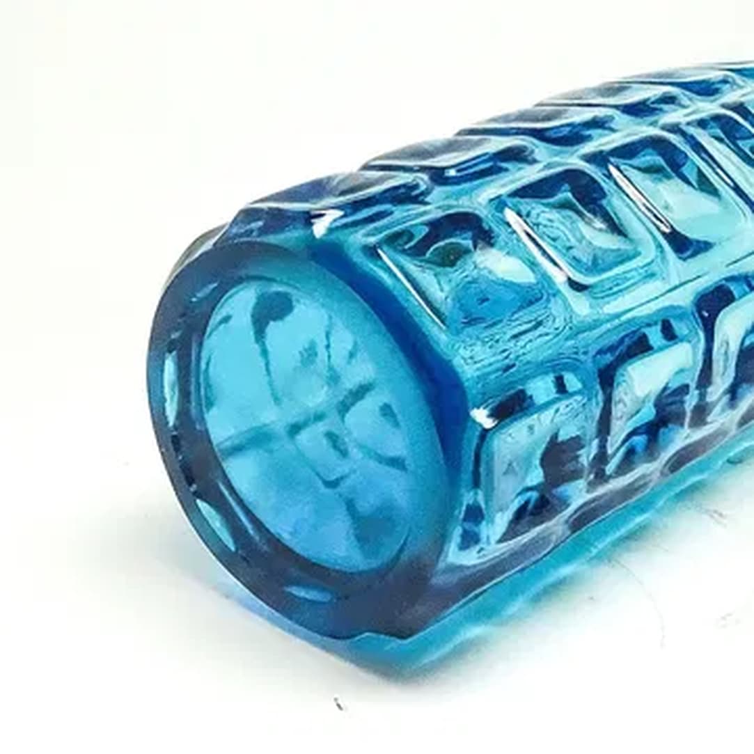 Envelope vase, Mid-century modern, blue glass, Ząbkowice, Poland, 1970s. - 183162