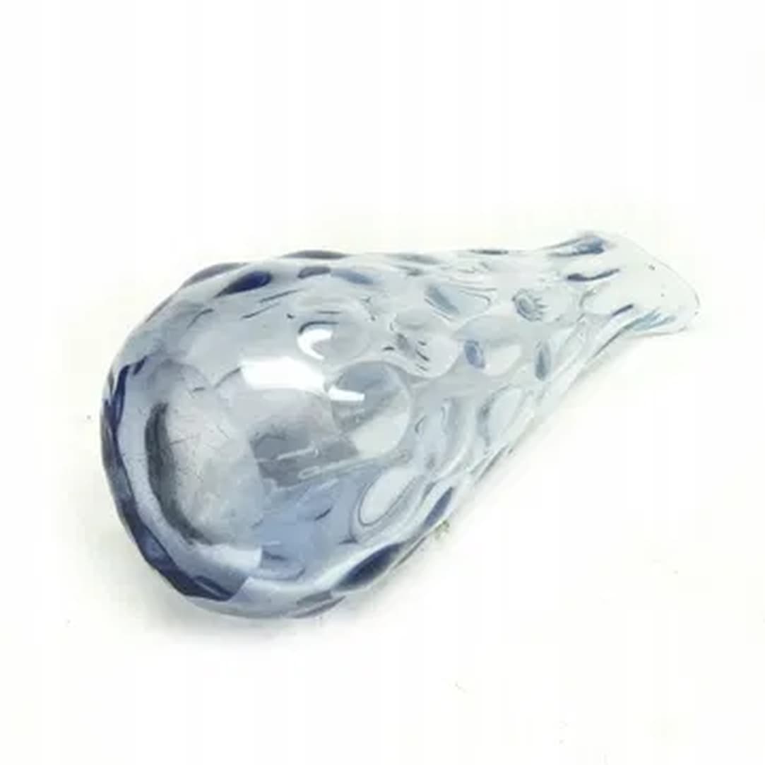 Wazon Fasolka, mid-century modern, szkło niebieskie, Ząbkowice, Polska, lata 70. - 183191