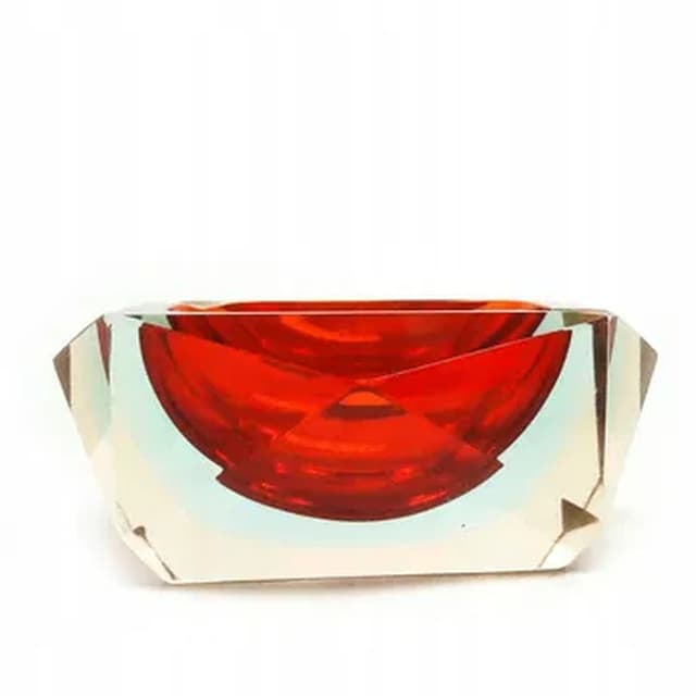 Murano organizer, mid-century modern, sommerso glass, Italy, 1950s. - DIMENSION