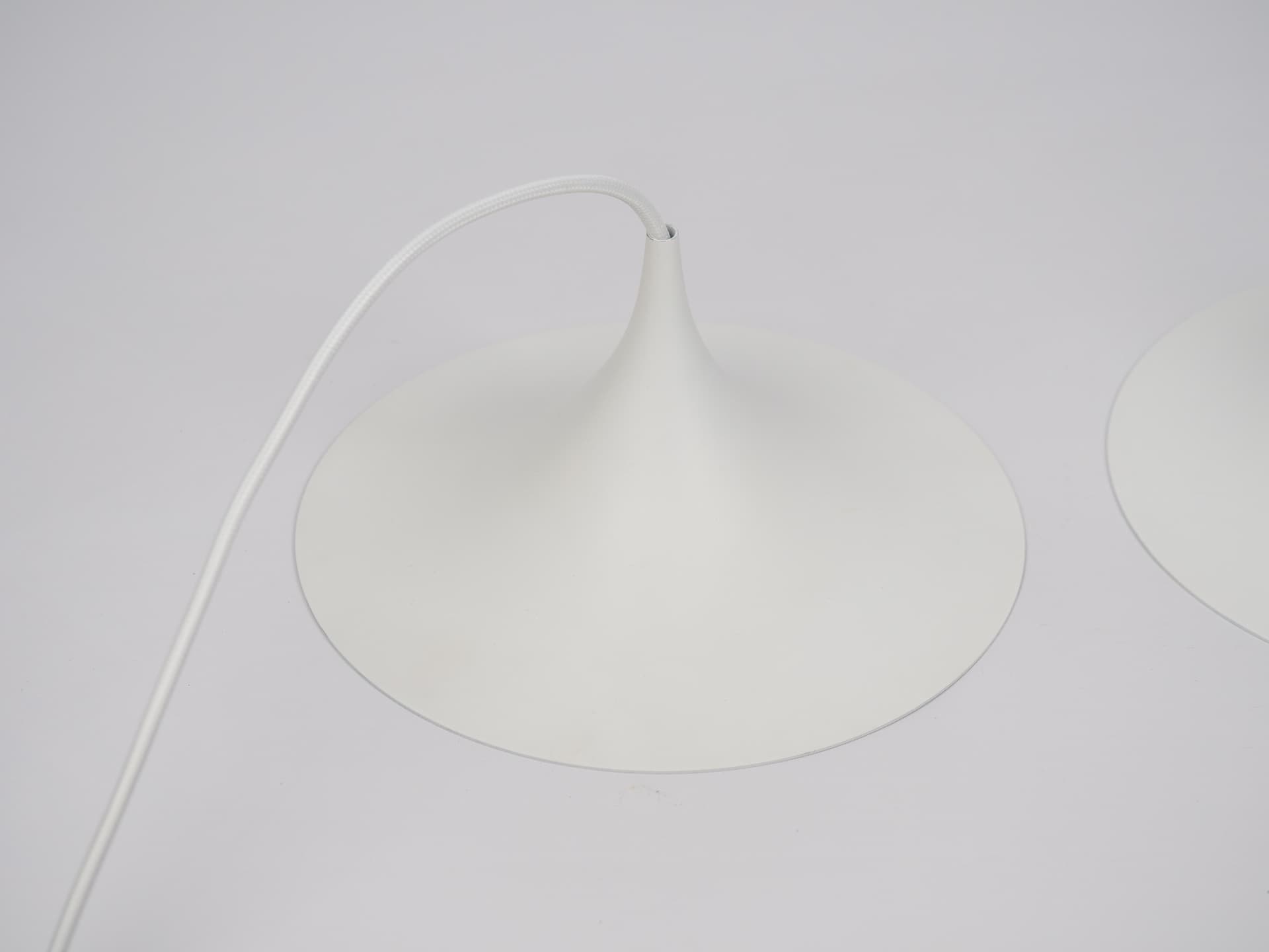 Pair of pendant lamps Semi, white, by C. Bonderup, T. Thorup, Fog & Mørup, Denmark, 1960s. - 183266