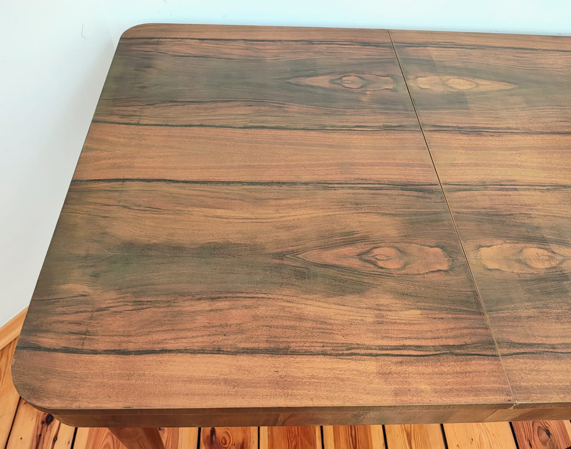 Extendable dining table, dark walnut, by J. Halabala, UP Závody, Czechoslovakia, 1950s. - 183315