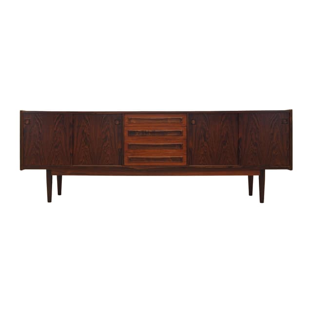 Sideboard, palisander brązowy, proj. J. Andersen, Uldum Møbelfabrik, Dania, lata 60. - WYMIARY