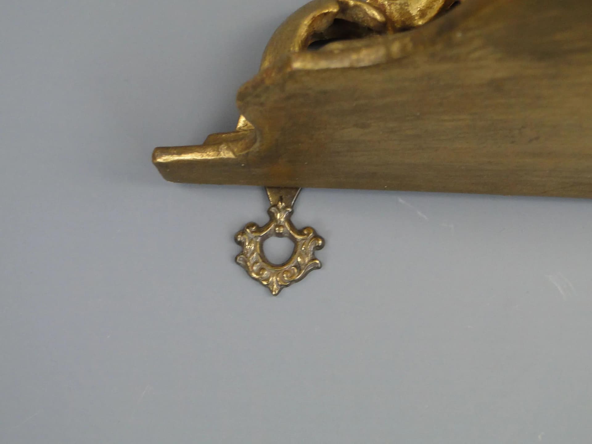 Półka ścienna, styl rokoko, złoty, drewno, Włochy, lata 50. - 12834