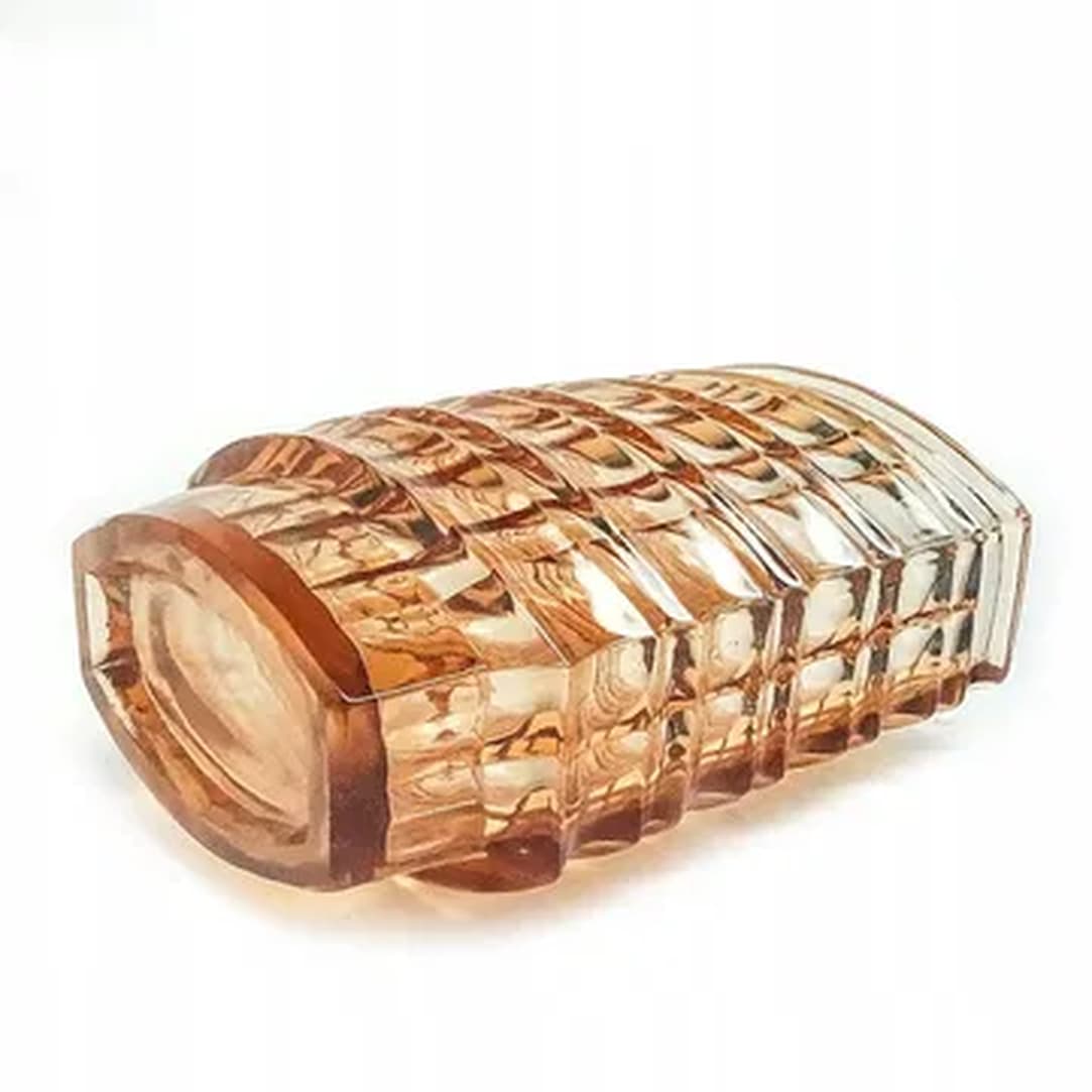 Wazon Optyczny, mid-century modern, szkło pomarańczowe, proj. J. Drost, Ząbkowice, Polska, lata 70. - 183512