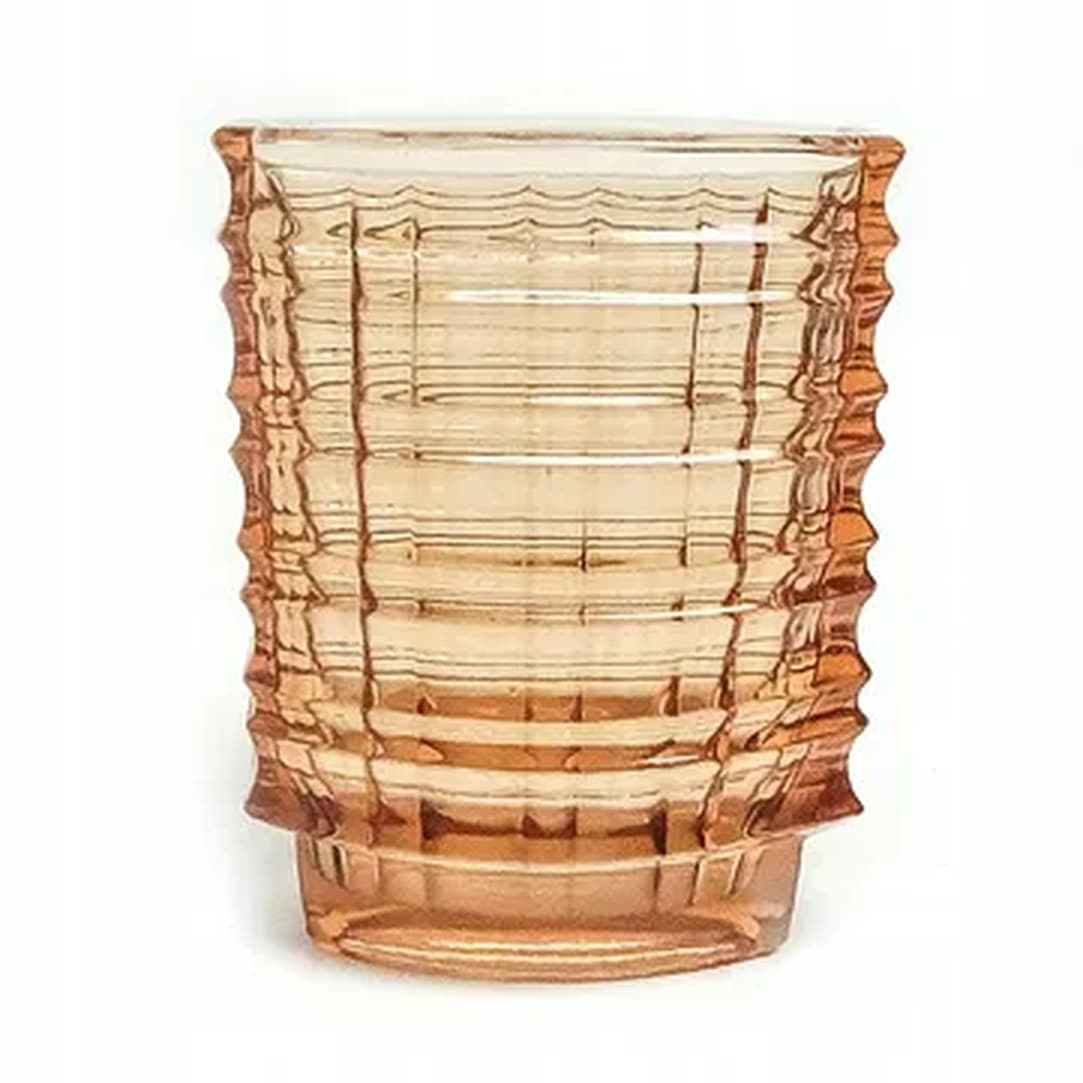 Wazon Optyczny, mid-century modern, szkło pomarańczowe, proj. J. Drost, Ząbkowice, Polska, lata 70. - 183515