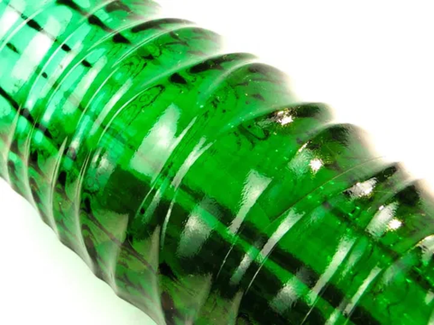 Baleron vase, Modernism, green glass, by J.S. Drost, Ząbkowice, Poland, 1970s. - 183534