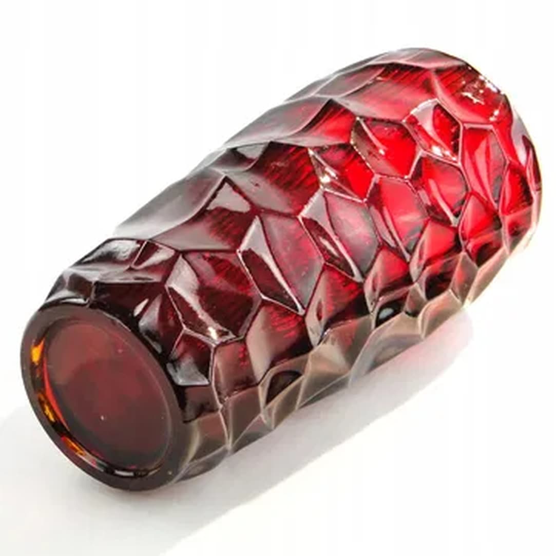 Okulus vase, Mid-century modern, transparent glass, Ząbkowice, Poland, 1970s. - 183566