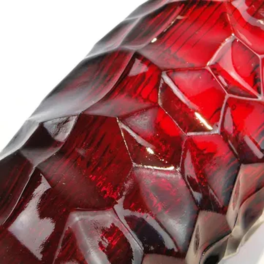 Okulus vase, Mid-century modern, transparent glass, Ząbkowice, Poland, 1970s. - 183567