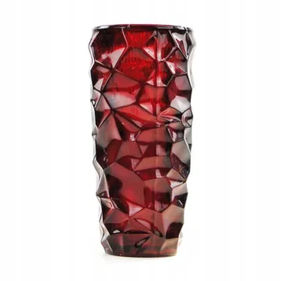 Okulus vase, Mid-century modern, transparent glass, Ząbkowice, Poland, 1970s.