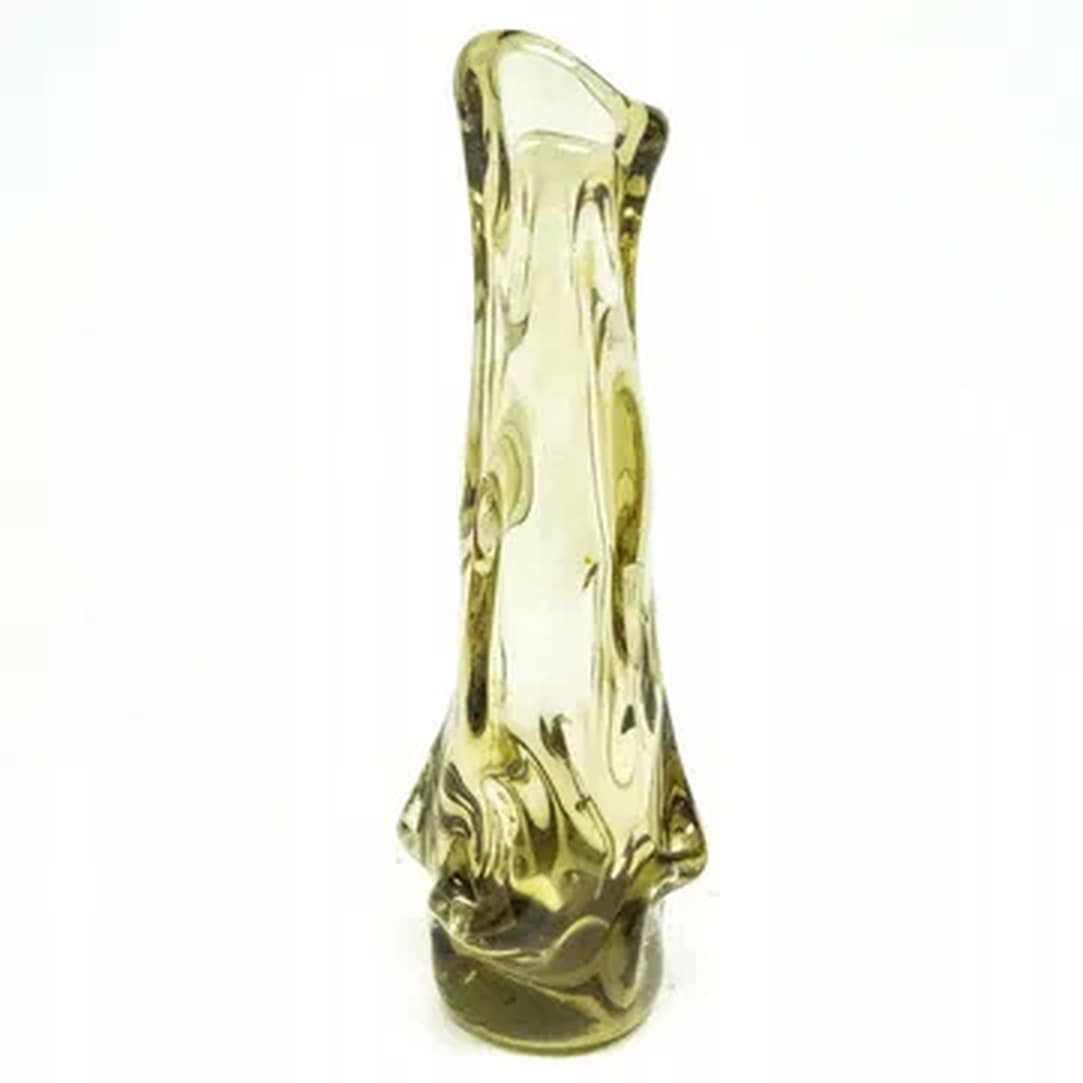 Sekacz Modernism vase, crumpled glass, Huta Wołomin, Poland, 1980s. - 183600