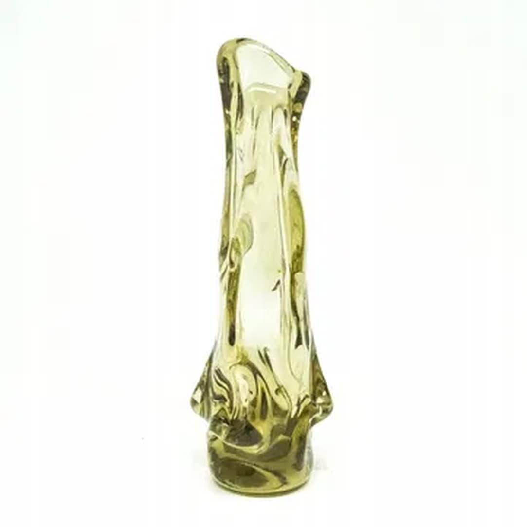 Sekacz Modernism vase, crumpled glass, Huta Wołomin, Poland, 1980s. - 183595