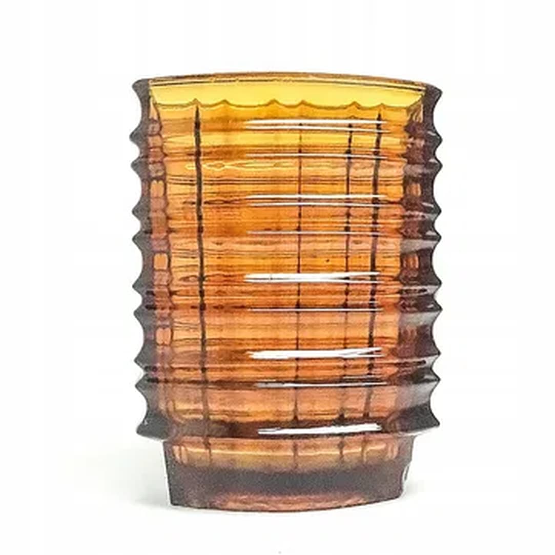 Optical vase, mid-century modern, transparent glass, by J. Drost, Ząbkowice, Poland, 1970s. - 183678