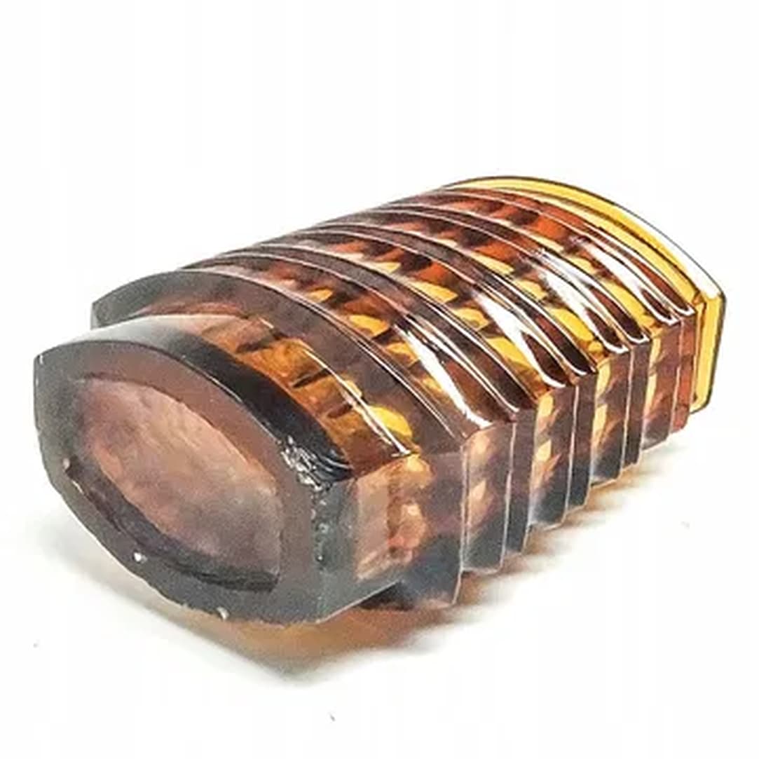 Optical vase, mid-century modern, transparent glass, by J. Drost, Ząbkowice, Poland, 1970s. - 183677