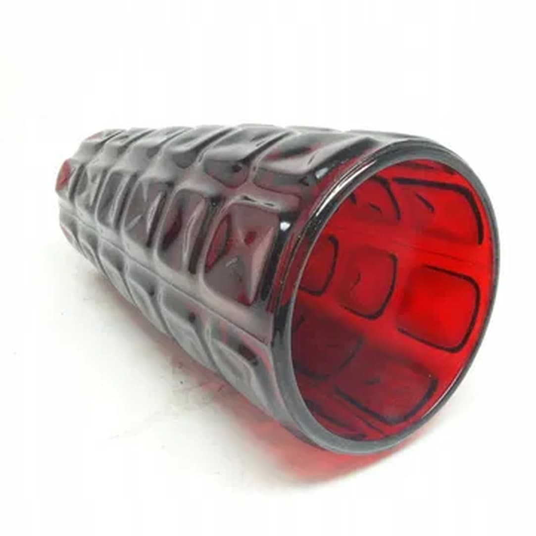 Mid-century modern vase, red sodium glass, Ząbkowice, Poland, 1970s. - 183709