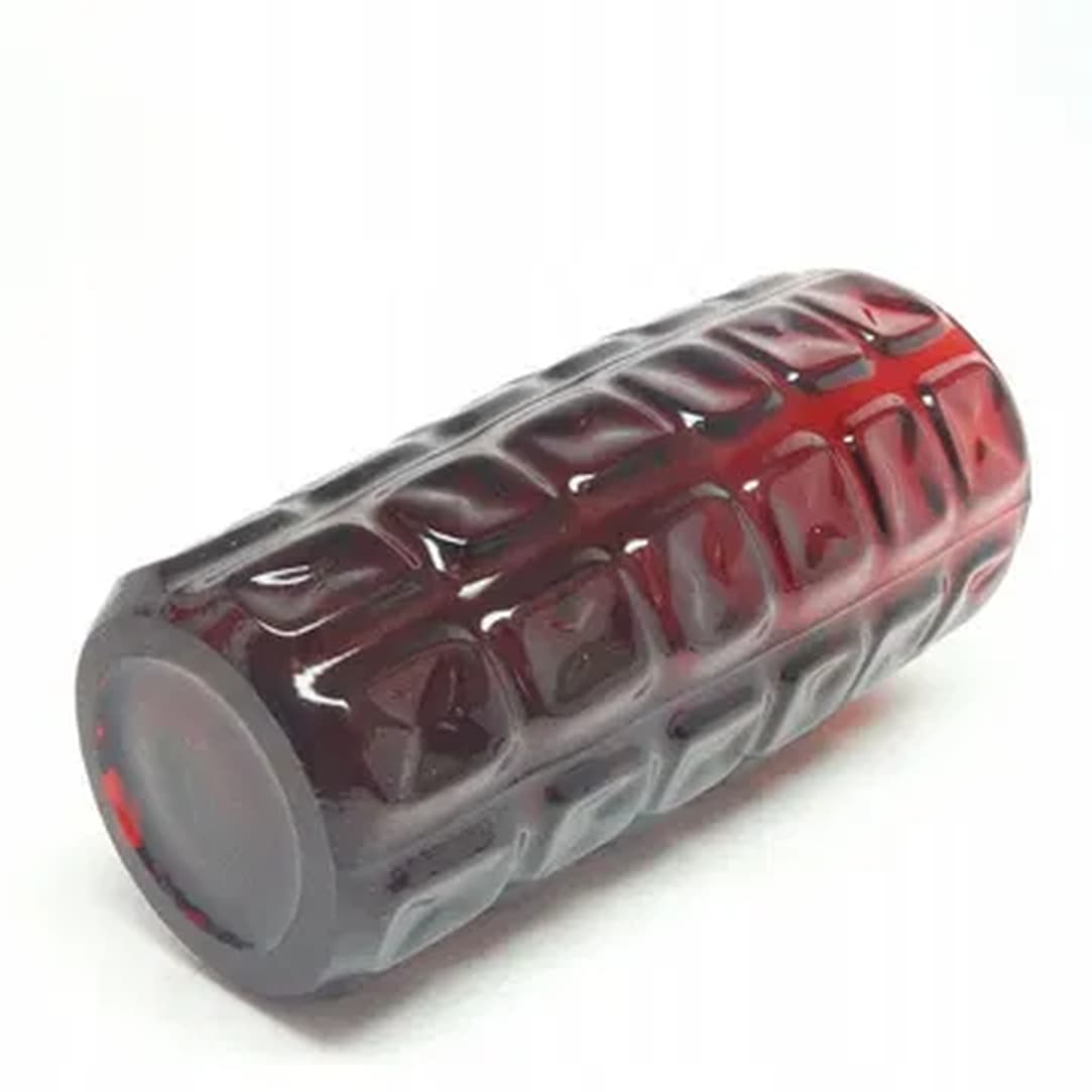 Mid-century modern vase, red sodium glass, Ząbkowice, Poland, 1970s. - 183708