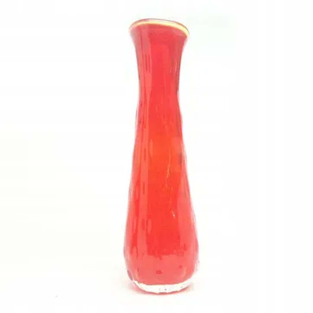 Fasolka vase, Mid-century modern, red glass, Ząbkowice, Poland, 1970s. - 183741