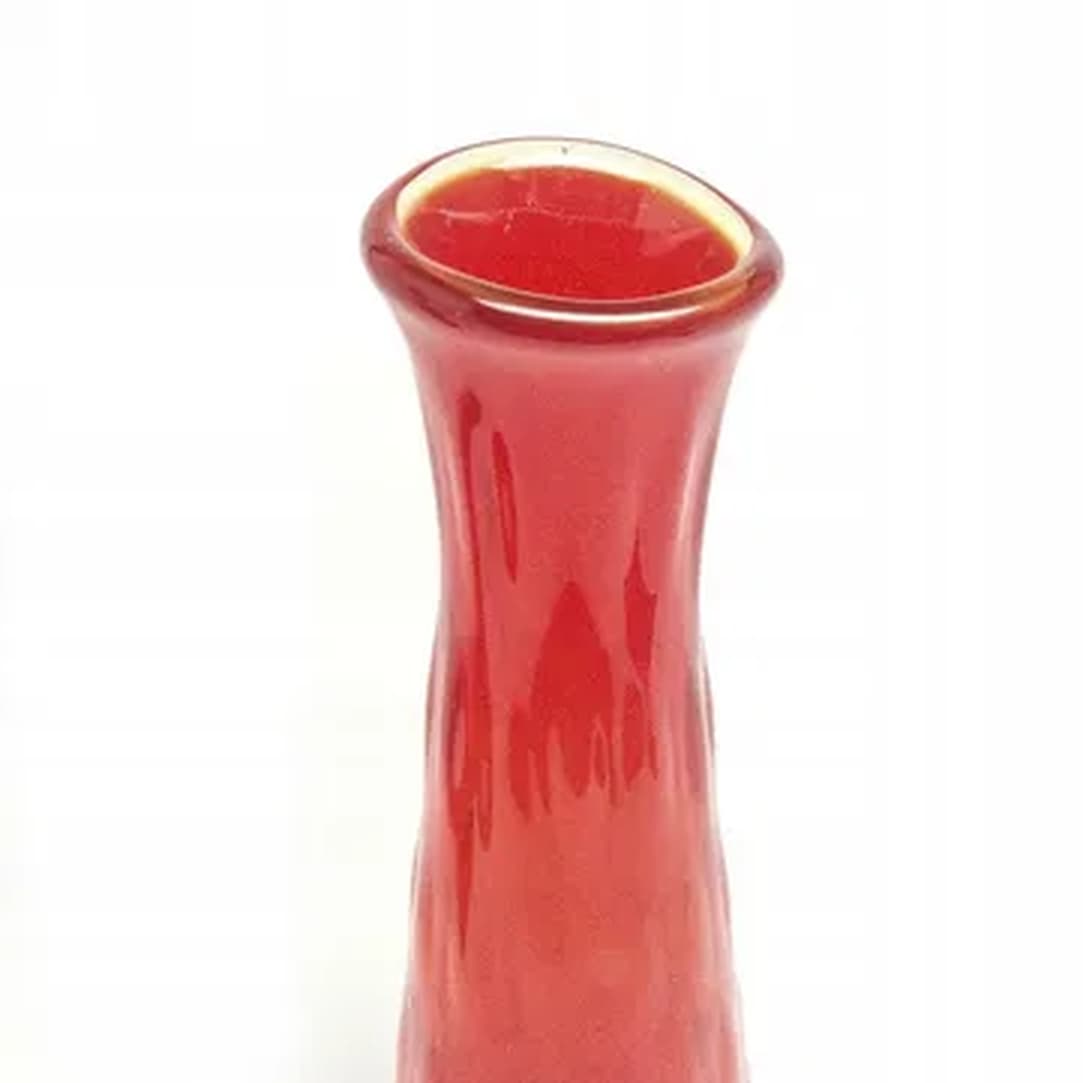 Fasolka vase, Mid-century modern, red glass, Ząbkowice, Poland, 1970s. - 183740