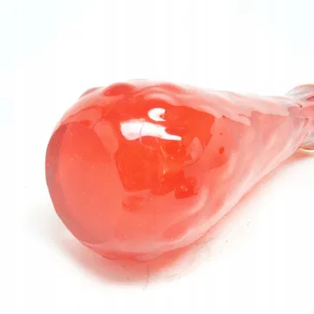 Fasolka vase, Mid-century modern, red glass, Ząbkowice, Poland, 1970s. - 183745