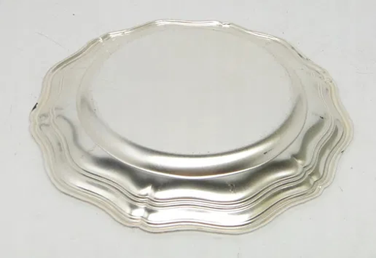 Plate, Art Deco, silver-plated brass, Sweden, 1950s. - 183749