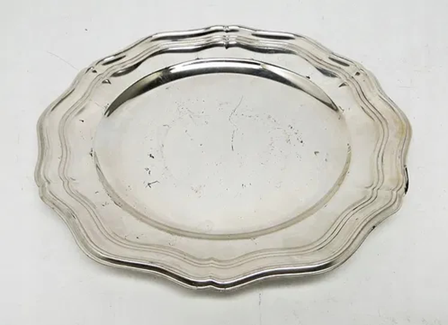 Plate, Art Deco, silver-plated brass, Sweden, 1950s. - 183748