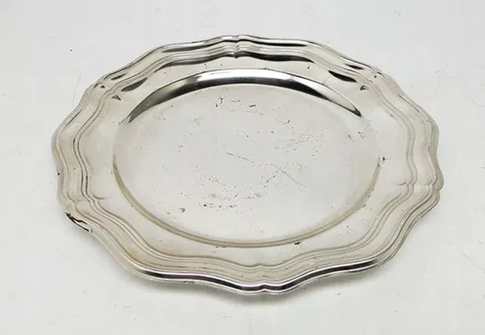 Plate, Art Deco, silver-plated brass, Sweden, 1950s. - 183750