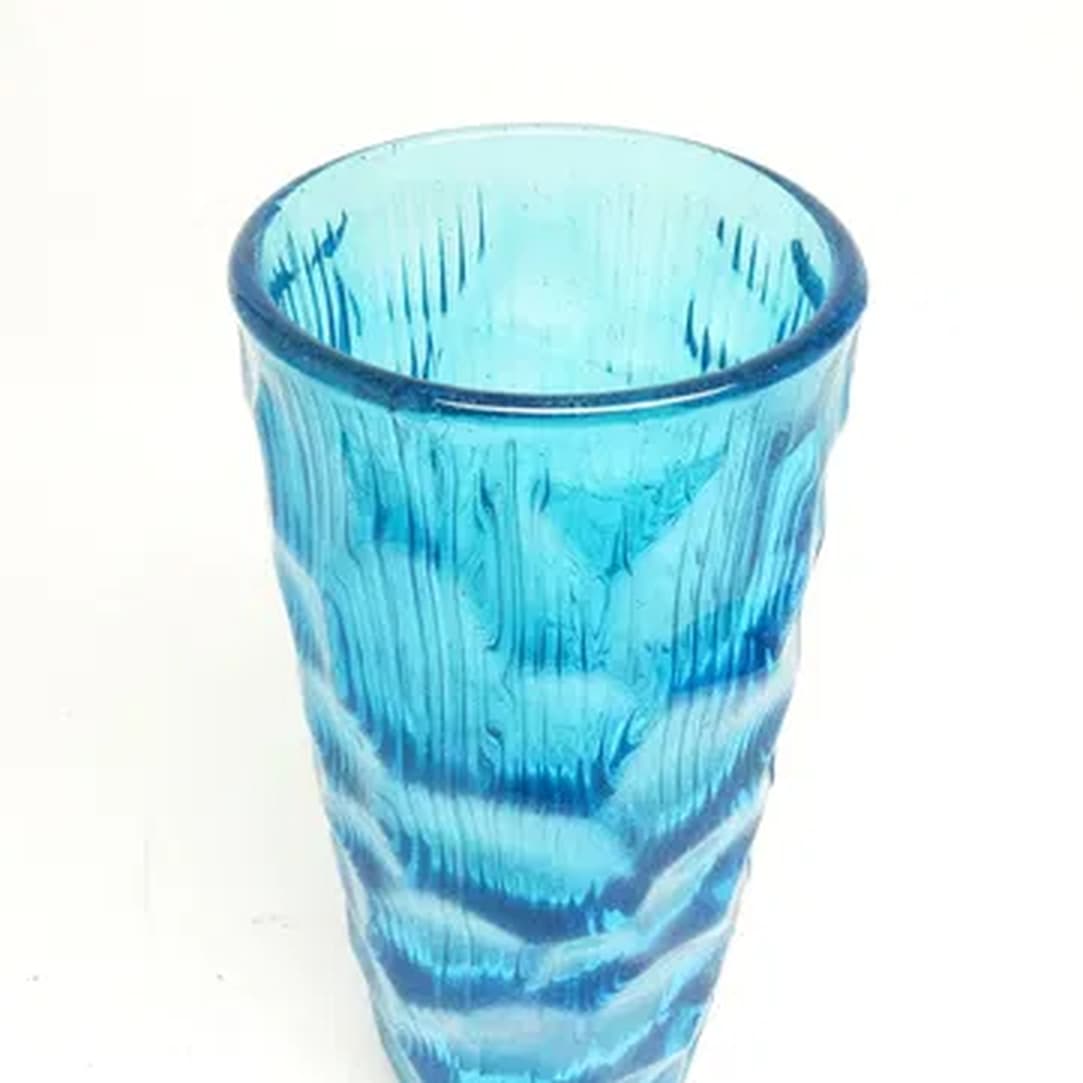 Okulus vase, mid-century modern, transparent glass, Ząbkowice, Poland, 1970s. - 183760