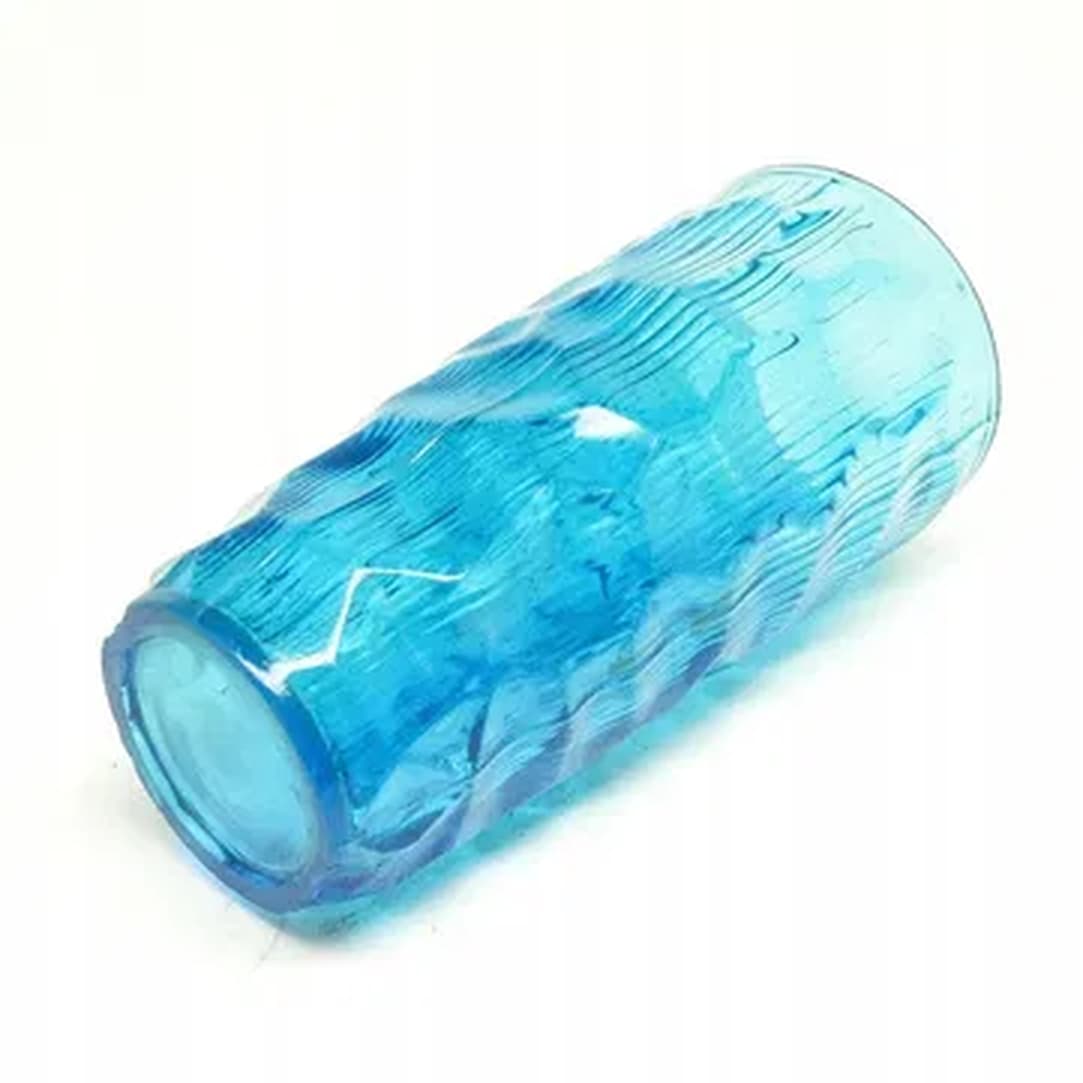 Okulus vase, mid-century modern, transparent glass, Ząbkowice, Poland, 1970s. - 183763