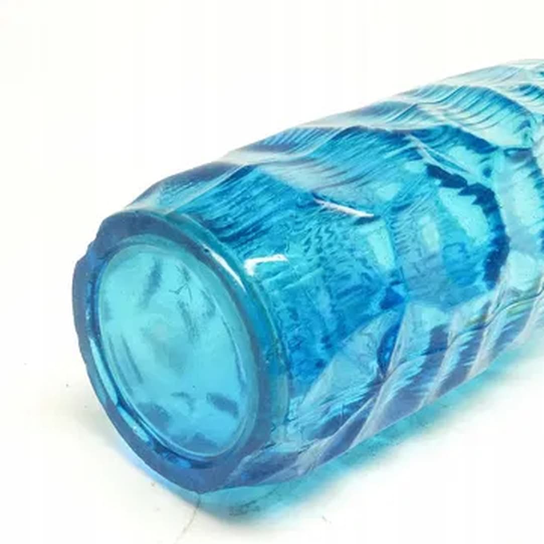 Okulus vase, mid-century modern, transparent glass, Ząbkowice, Poland, 1970s. - 183764