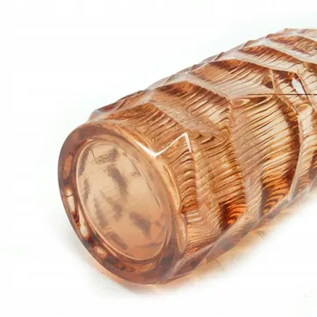 Okulus vase, mid-century modern, transparent glass, Ząbkowice, Poland, 1970s. - 183846