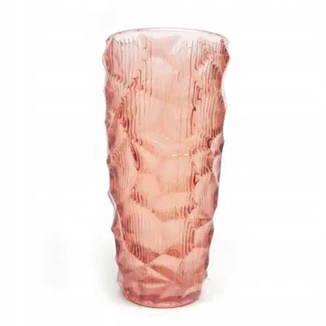 Okulus vase, mid-century modern, transparent glass, Ząbkowice, Poland, 1970s.